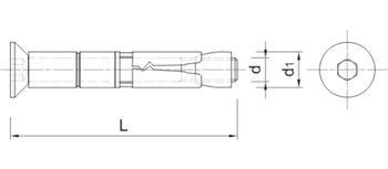 Анкер болт SafetyPlus с потайной головкой Rawlplug