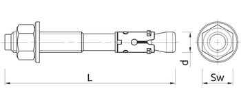 Клиновой анкер Rawlplug